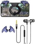 STXXOR SH.ER Blue Shark Pubg Trigger Controller, Mobile Gamepad Pubg Game Assistant Highly Sensitive Triggers,Left and RightTilt Probe,Fast Shooting with HD deep bass H3 3.5mm Wired Earphone with mic