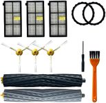 9 Replacement Parts for iRobot Roomba 800 900 Series, 960 980 961 860 805 850 861 864 866 870 871 880 890 891 981 985 Vacuum Cleaner, 1 Set Roller Brushes, 3 Filter, 3 Side Brushes, 2 Wheel Tires