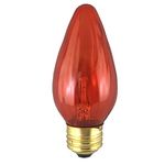 Bulbrite 25F15A-8PK 25-Watt Fiesta Style Medium Base, Amber Chandelier Bulb, 8-Pack