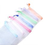 Andiker Soap Bag Soft for Shower,7 Pcs Mesh Soap Pouch Saver with Drawstring for Foaming and Drying,Hangable (7PCS)