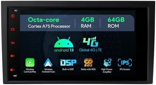 XTRONS Android Car Stereo for Audi A4 S4 RS4, Octa Core 4GB RAM 64GB ROM Car Radio, 8 Inch IPS Touch Screen GPS Navigation Bluetooth Head Unit Built-in DSP Car Play Android Auto Support 4G LTE