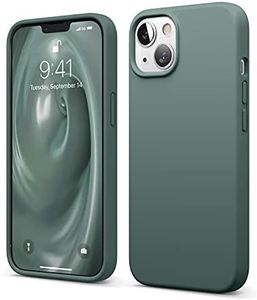 elago Coque en Silicone Liquide Compatible avec iPhone 13 (6,1"), Silicone de qualité supérieure, Protection complète du téléphone – 3 Couches Anti-Chocs, Doublure en Microfibre Douce Anti-Rayures