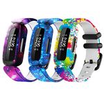 honecumi 3 Pack Ace 3 Straps Compatible with Fitbit Ace 3 Watch Bands for Kids Children Girls Boys Colorful Skin-Friendly Ace 3 Watch Strap Wristband Bracelet Replacement Accessory for Boy Girl Gift