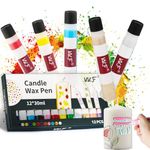 12-Piece Candle Wax Pen Set – Vibrant Colors for DIY Candle Decorating and Crafts – Smooth Flow, Easy-to-Use, Safe for All Ages – Perfect for Personalizing Candles