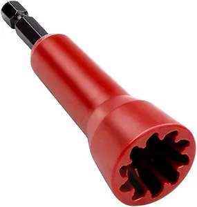Wire Nut Twister, Wire Twister Tool for Drill, 1/4" Chuck Twist Wire Connector, Wire Nut Twisting Tool for Electricians, Wire nut Driver, Wire Twisting Spinner, Wire Spin Driver Nut （Red）
