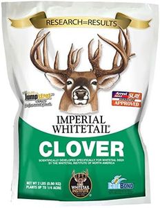 Whitetail Institute Imperial Clover Deer Food Plot Seed for Spring or Fall Planting, Promotes Antler Growth and Attracts Deer, Heat, Cold and Drought Tolerant, 2 lbs (.25 Acres), White