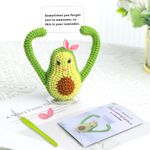 JUAYING Crochet Kits for Beginners Adults, Beginner Crochet Kit, Positive Emotional Support Avocado Crochet Starter Kit, with Video Tutorials Crochet Accessories for DIY