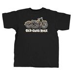 OLD GUYS RULE Men's Graphic T-Shirt, Panhead - Gift for Dad, Grandpa, Husband, Father's Day, Birthday, Holiday - Funny Novelty Tee for Bikers, Motorcycle Rides, Bike Week, Adventure (Black, X-Large)