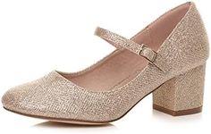 AJVANI Womens ladies mid block heel