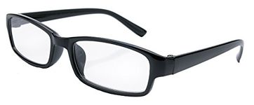 4sold Slim Classic Retro Style Computer Glasses Computer Blue Light Blocking Glasses, Anti Glare Fatigue Blocking Headaches Eye Strain Safety Glasses for Computer/Phone Transparent (Black, 0.00)
