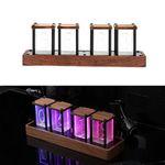 kyaoayo Nixie Tube Clock, Nixie Tube Clock with 16 Million Colours RGB LED SE Digital Alarm Clock Nixie Tube Clock Simulation Vintage Table Clocks Desk Decoration Gift