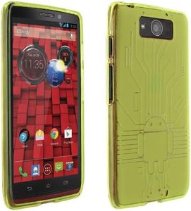 Droid Ultra Case, Cruzerlite Bugdroid Circuit TPU Case Compatible for Motorola Droid Ultra (Late 2013) - Green