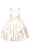 Fairy Dolls Girls Knee Length Satin Dress (8-9 Years, Ivory)