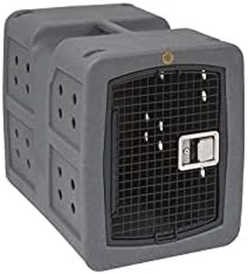 Dakota283 G3 Portable and High Security Polyethylene Framed Door Dog Kennel with Keyed Paddle Latching Door, Medium, Dark Granite
