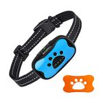 MASBRILL Anti Bark Collars for Dogs, Rechargeable Bark Collar for Small Medium Large Dogs, Dog Barking Collar with Vibrating Beep Training, Stop Dog Barking Deterrent Device 7 Sensitivity Levels(Blue)