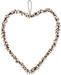 Mud Pie Beaded Heart Sitters, White