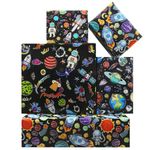 Outer Space Wrapping Paper for Boy Girl Kids, Astronauts Rockets Satellites Probes Planets Pattern Space Galaxy Wrapping Paper, 8 Sheets Folded Flat 20x28 Inches for Space Sky Fanatics Birthday Party