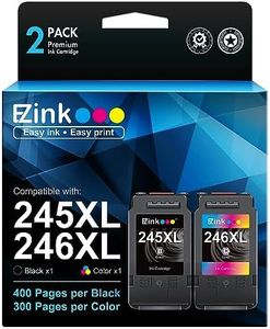 E-Z Ink (TM) Remanufactured Ink Cartridge Replacement for Canon PG-245XL CL-246XL PG-243 CL-244 to use with Pixma TS3120 MG2520 MX492 TR4520 TS202 MG2525 MG3022 MG2522 MG2922 (1 Black, 1 Tri-Color)