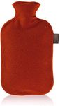 Fashy Hot Water Bottle with Fleece Cover Red 2.0L