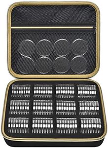 PAIYULE 96 Pieces 46mm Coin Capsules, with Foam Gasket and Plastic Storage Organizer Box, 6 Sizes (20/25/27/30/38/46mm) Coins Collector Case Holder for Coin Collection Supplies(Gold)