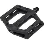 Dmr V11 Flat Mountain Bike Pedals - All Black, Steel Axle/Pair Lightweight Nylon Composite Plastic MTB Cycling Part Downhill Freeride Ride Trail Dirt Jump Cycle Wide Platform Tuneable Pin Grip