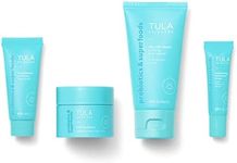 Tula Skin Care On the Go Best Sellers Travel Kit | Facial Cleanser, Day & Night Moisturizer, Sugar Scrub & Vitamin C Serum for Glowing, Radiant Skin, 1.0 Count