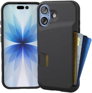 Smartish® iPhone 17 Wallet Case - Wallet Slayer Vol. 1 [Slim + Protective] Credit Card Holder - Drop Tested Flip Hidden Card Slot Cover for Apple iPhone 17 - Black Tie Affair