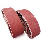 Aiyard 3 x 24 Inch Aluminum Oxide Sanding Belts, 3 Each of 40/80/120/150/240/400 Assorted Grits Abrasive Belts for Belt Sander, 18-Pack