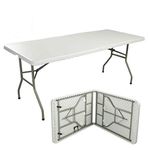 Urbancart Portable HDPE Folding Table for Indoor, Outdoor, Picnic, Party, Camping - 70 * 30 Inch