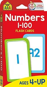 School Zone - Numbers 1-100 Flash Cards - Ages 4 and Up, Numbers 1-100, Counting, Skip Counting, and More