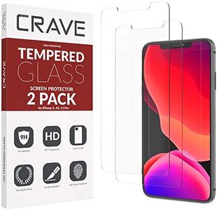 Crave Glass Screen Protector for Apple iPhone 11 Pro/XS/X [2-Pack] HD Tempered Glass