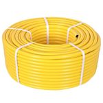 TW Wholesale 100 Metre Yellow Garden Hose Pipe - 100M Reinforced Heavy Duty Anti-Kink Watering Solution Ideal for Watering, Gardening, and Cleaning Tasks