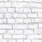 RoomMates RMK11237WP White Brick Peel and Stick Wallpaper