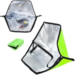 Evnbhgyu Camping Solar Oven - Foldable Scratch-proof Food Reheating | Solar Oven Survival Prepping | for RV Life Adventure Backpacking Survival Skills Training Family