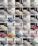 3 PCS Reversible Patchwork Quilted Bedspread, Floral Print Lightweight Comforter Coverlet, Soft Microfiber Bed Throw Blanket with 2 Pillow Shams Fits Double & King Size Bed 220cm x 240cm. MILAN-102WV