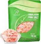 Soeos Himalayan Pink Salt, Coarse Grain, 16 Oz (1 Pound), Pink Himalayan Sea Salt for Grinder Refill