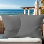 landream Outdoor Pillows Set of 2, 18''×18'' Waterproof Throw Pillows for Patio Furniture, Feathers and Down Filled Decorative Premium Pillows for Garden, Porch Swing, Couch and Sofa