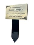 Memorial Plaque, Rememberance Plaques, Loved Ones, Pets, Dog, Cat, Grave Garden Marker Spike Graveside
