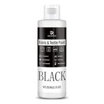 Black Fabric Paint - 8.5 oz (250 ml) Permanent, Non-Toxic Textile Paint for Clothes, DIY Fabric Painting, T-shirts, Shoes, Leather, Jeans, Bags, Canvas