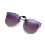 YAMEIZE Fashion Clip on Sunglasses for Women Men Outdoor (Gradient Purple)