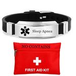 Personalized Silicone Medical Alert ID Wristband,Customized Medic Identification Alarm Bracelet for Women Men Boys Girls Disease Allergy Awareness Rubber Band for Adult Kids Emergency,Adjustable