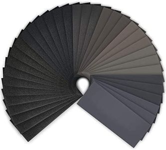 Papier de verre, 120 à 3000 Grain Papier abrasif eau/sec 9 x 3,6 pouces, Utilisé pour polir le métal, le bois, les voitureshumide（42 Papier）