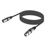 3 Pin Dmx Cable Dmx Lighting Cable, Dmx Cables 3m 10ft Female to Male XLR Cable, Mic Leads XLR Cables XLR Wire for Stage Lights or DJ Mixer System Dmx Wire Signal Connection