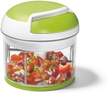 Starfrit Pull Chopper - Multi Purpose Manual Food Processor - Three Blade System for a Faster Cut - From Large Chunks to Purée - Self-Retracting Cord - Fruits, Vegetables, Meats and Crushes Ice