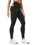 CRZ YOGA Womens Butterluxe Workout Leggings 28 Inches - High Waisted Gym Yoga Pants with Pockets Buttery Soft Black Medium