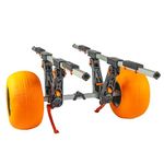 YakAttack TowNStow BarCart Universal Kayak Cart with Sand Tires - Easy Assembly Collapsible Kayak and SUP Adjustable Transport Carrier Dolly (TNS-1001-SAND) | Kayak Fishing Accessories