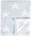 Tadpoles Ultra Soft Reversible Chenille Baby Blanket, for Baby Boys and Girls, Stars, Blue, 30 x 40 inch