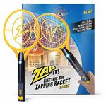 Zap It! Electric Fly Swatter - Rechargeable Fly, Mosquito and Wasp Zapper Racket for Home or Outdoors - USB Charging - Lightweight (Large, 1pk)