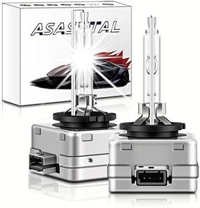 Asasytal D3S Ampoules Xénon de Phares HID 35W 12V Blanc 6000K Super Lumineuse Lampe à Décharge Kit de Rénovation de Phares Bi HID Xenarc Mise à Niveau pour Les Ampoules Xénon d'origine,1 Paire
