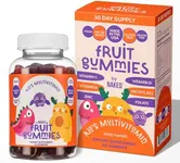 Nutrition Kids Vitamin Gummies, Made in USA, GMO Free, Gluten-Free, Gelatin Free, Vegan, Kids Vitamins A, C, D, E, B6, B12, Zinc, 3 Fruit Flavors, 30 Day Supply